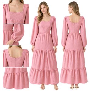 Pink Tiered Maxi Dress 🌸
