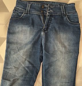 Dark Wash High-Waisted Jeans