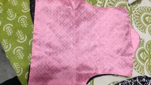 Elegant Pink  and black Brocade Waistcoat