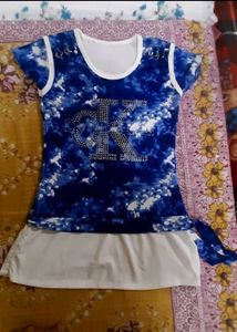 the cloud tie-dye rhinestone tie-waist top