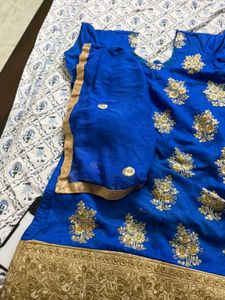 Royal Blue &amp; Gold Salwar Kameez