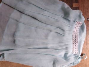 sky blue top with shrug