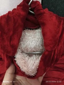 winter Elegant Red Velvet Tunic