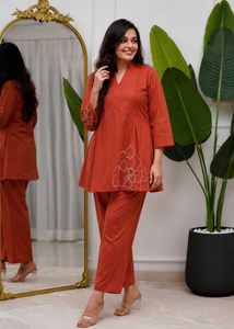 Elegant Rust Co-ord Set