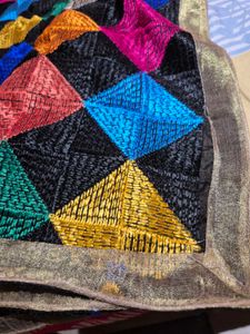 Phulkari crepe Dupatta