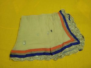 Orange &amp; golden salwar suit dupatta set