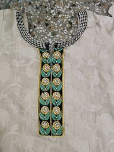 Embroidered Kurta with Floral Design