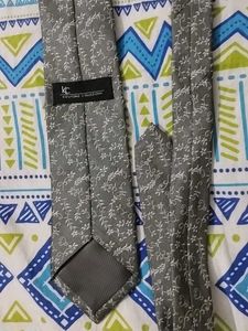 Men's Grey Floral Tie