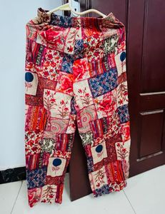 Bohemian Patchwork Palazzo Pants