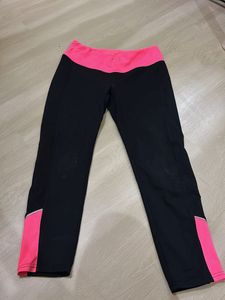 Black & Pink Active Leggings