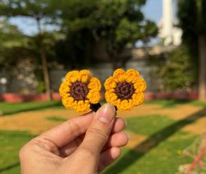 Cute Crochet Hair Clips Set