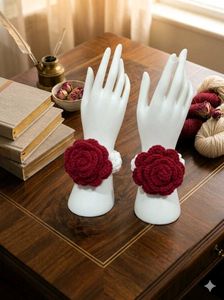 Handmade Crochet Rose Bracelet per pic 180