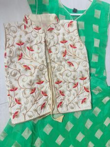 Green Embroidered Dress