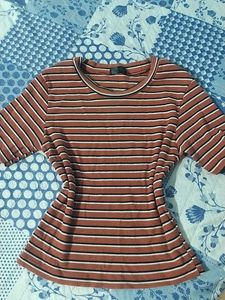 Striped Ribbed Knit Top