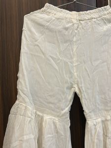 Elegant Cream Palazzo Pants
