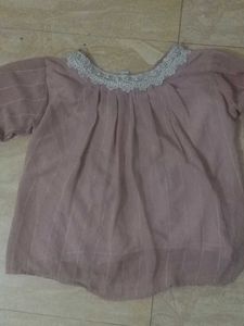 Chic Lace Neckline Blouse