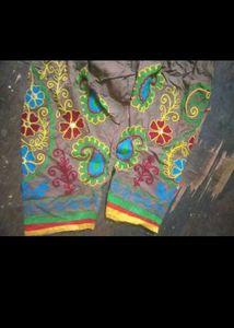 Embroidered Brown Salwar