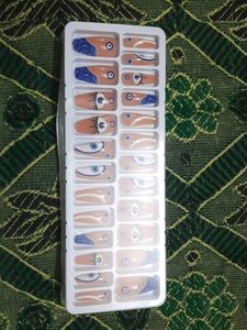 Reusable|Washable Korean EVIL EYE Nails-Set Of 24
