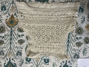 Cream Crochet Crop Top