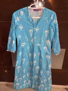 A line Blue Kurta