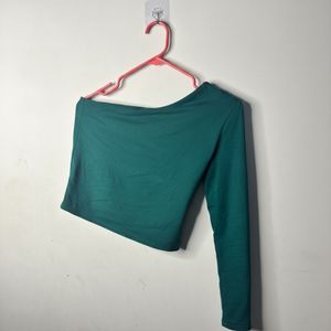 Emerald Green One-Shoulder Top