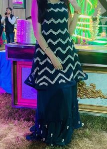 beautiful kurti and lehenga style skirt