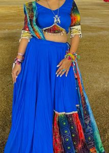 Vibrant Blue Lehenga Choli Set