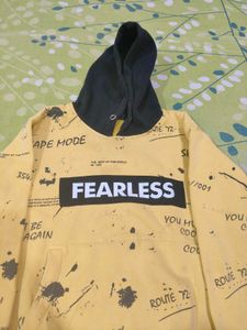 Cool Yellow "Fearless" Hoodie