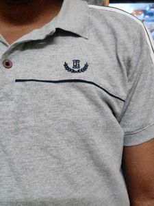the Indian garage co Stylish Grey Polo T-Shirt
