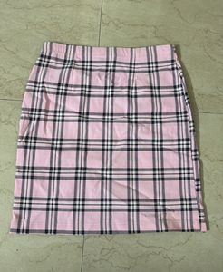 Pink Plaid Mini Skirt for size Xs