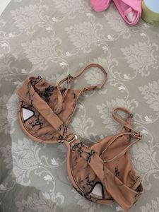 Marble Print Bikini Set with Sarong