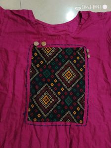 Rose Pink Anarkali Kurthi