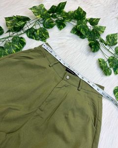 Olive Green Casual Pants