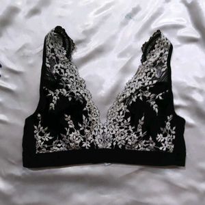 Warner Black Lace Bra
