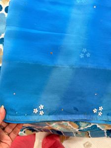 Beautiful Blue Ombre Saree