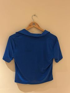 Primark Blue Ruched Front Top