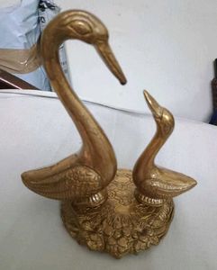 Decorative Brass Swan Showpiece