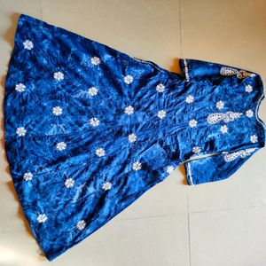 Stylish Blue Tie-Dye kurti
