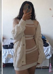 Striped Knit Mini Dress