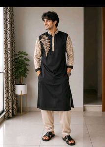 Men's  Embroidered Kurta