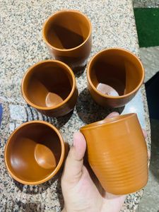Set of Terracotta Drinking Cups