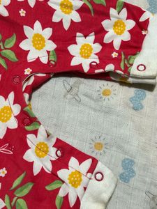 Babyhug Floral Full Sleeves Romper | 0-6 months