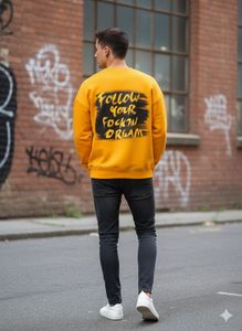 Yellow Graphic Sweatshirt