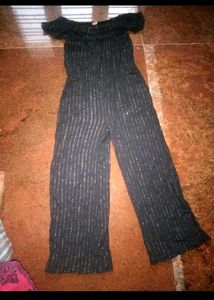 Sparkly Black Off-Shoulder Jumpsuit