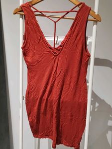 Forever 21 - Rust V-Neck Bodycon Dress