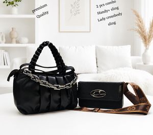 2-Piece Cream Handbag &amp; Crossbody Set