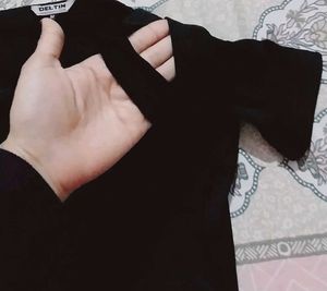 Black Colour Middi Dress