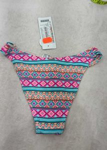 Vibrant Geometric Print Bikini Bottom