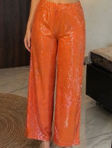 y2k Orange Wide-Leg Pants