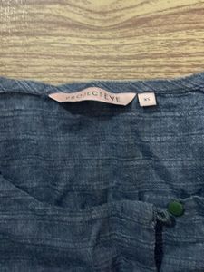 Denim style blue short kurti
